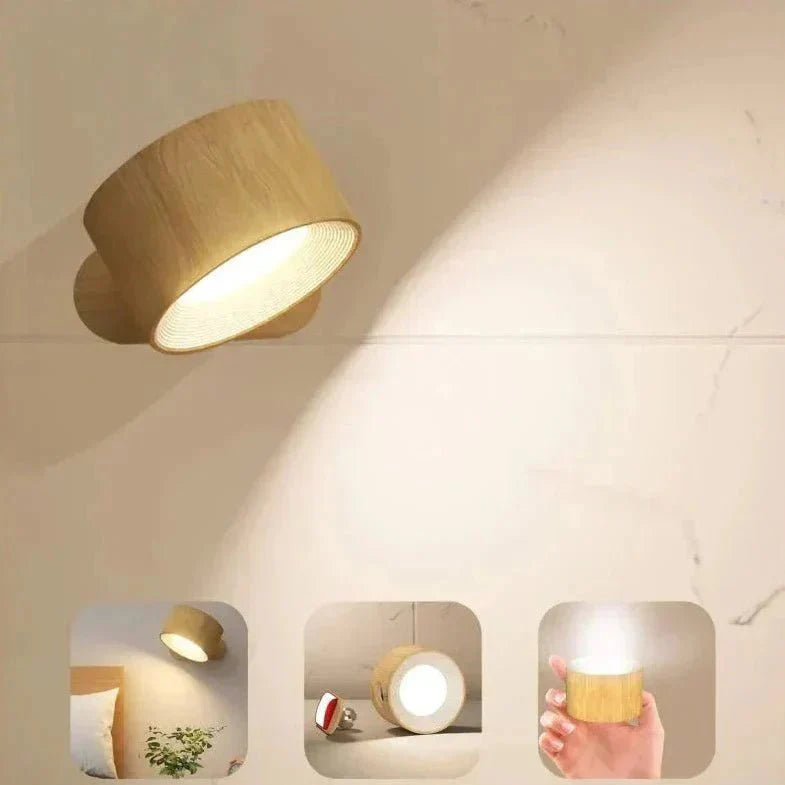 Wireless Magnetic Wall Lamp with 360 Degree Rotatable LED Lighting