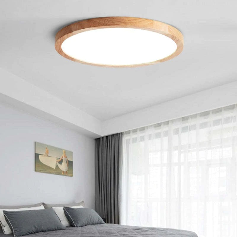 Wood and Plastic LED Ceiling Light with SMD Socket and 110V to 240V