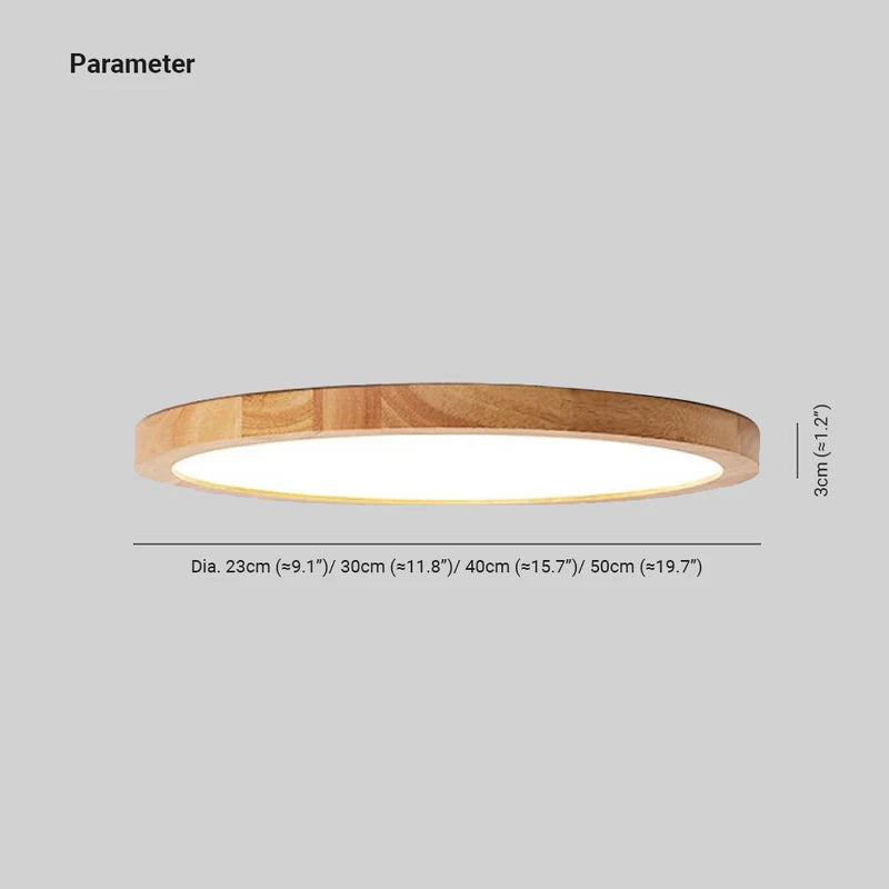 Wood and Plastic LED Ceiling Light with SMD Socket and 110V to 240V