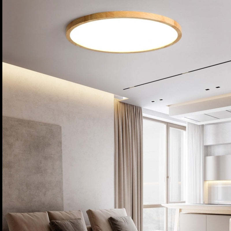 Wood and Plastic LED Ceiling Light with SMD Socket and 110V to 240V