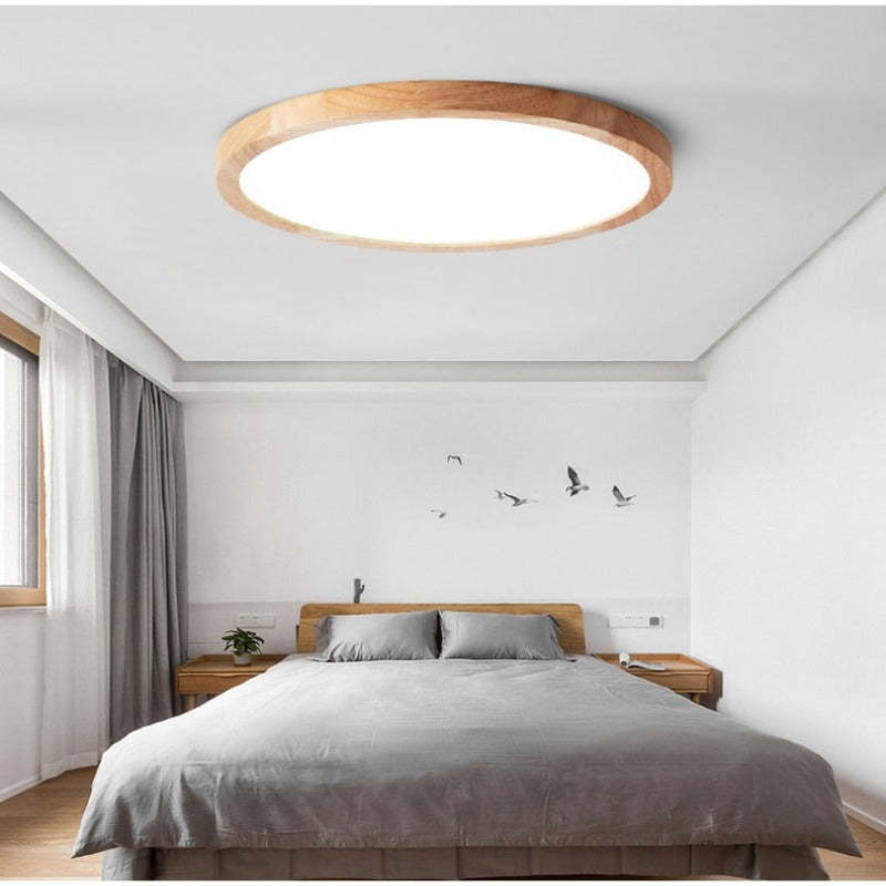 Wood and Plastic LED Ceiling Light with SMD Socket and 110V to 240V