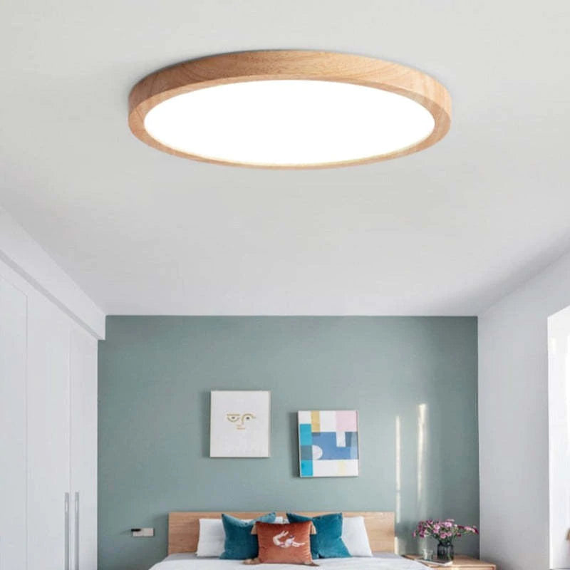 Wood and Plastic LED Ceiling Light with SMD Socket and 110V to 240V