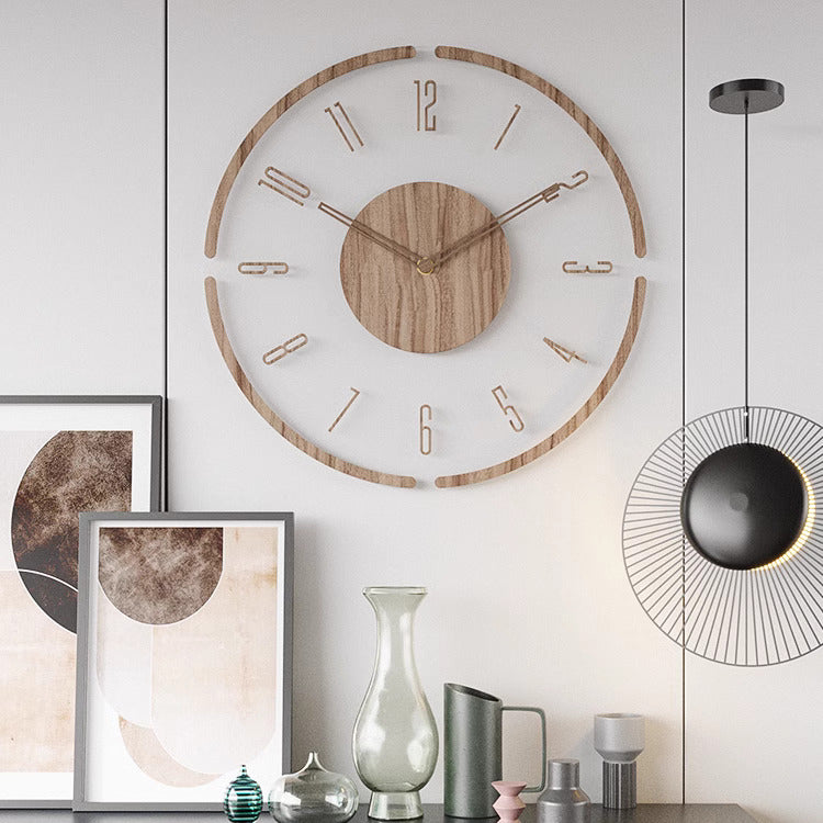 Wooden Wall Clock 35cm with Assembly Instructions Included