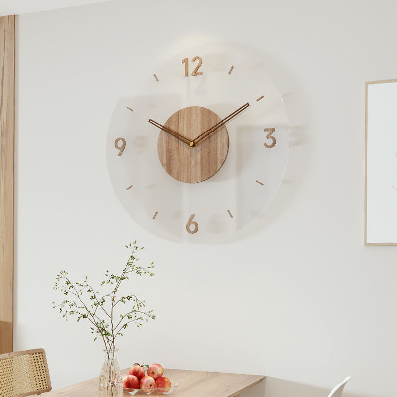 Wooden Wall Clock 35cm with Assembly Instructions Included