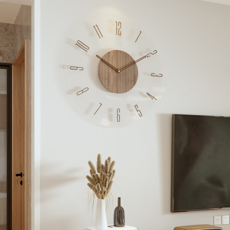 Wooden Wall Clock 35cm with Assembly Instructions Included