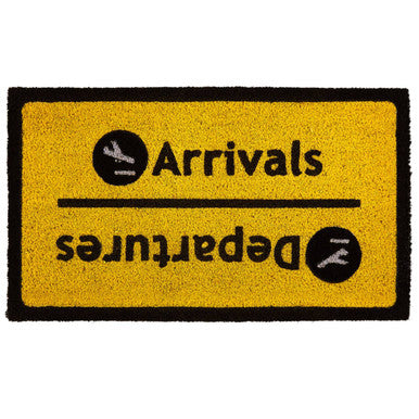 Yellow Coir Doormat with PVC Backing Airport Board Style