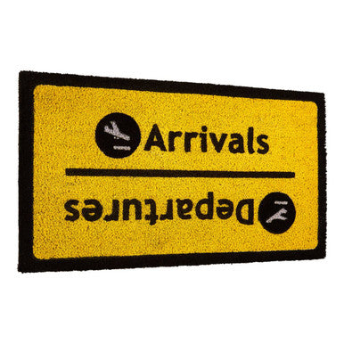 Yellow Coir Doormat with PVC Backing Airport Board Style