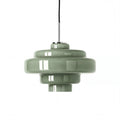 Multi Layer Glass Pendant Light with LED E27 Base Fixture