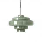 Multi Layer Glass Pendant Light with LED E27 Base Fixture