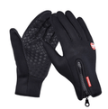 Polyester Spandex Touchscreen Gloves with PU Leather Fingertips