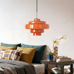 Multi Layer Glass Pendant Light with LED E27 Base Fixture