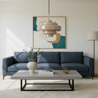 Multi Layer Glass Pendant Light with LED E27 Base Fixture