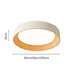 Frameless Round Flush Mount LED Ceiling Light with Acrylic Shade