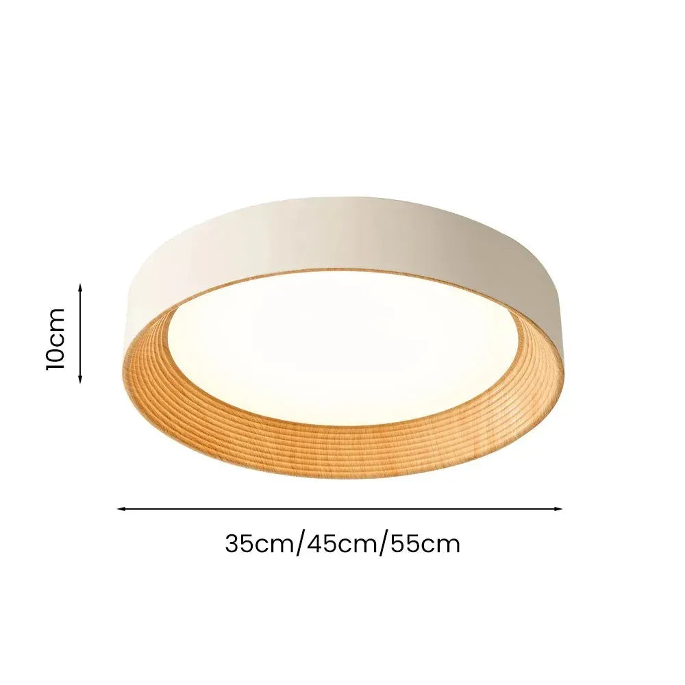 Frameless Round Flush Mount LED Ceiling Light with Acrylic Shade