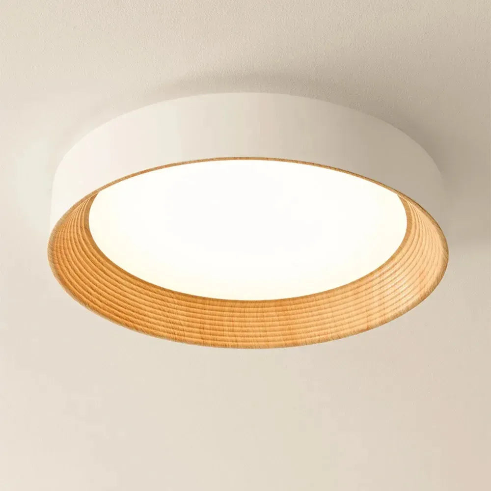 Frameless Round Flush Mount LED Ceiling Light with Acrylic Shade