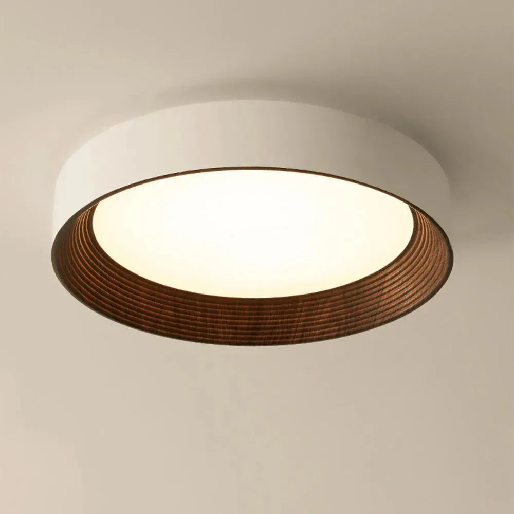 Frameless Round Flush Mount LED Ceiling Light with Acrylic Shade