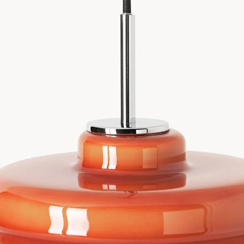 Multi Layer Glass Pendant Light with LED E27 Base Fixture