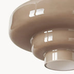 Multi Layer Glass Pendant Light with LED E27 Base Fixture