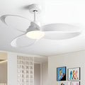 Geometric Ceiling Fan Light with DC Motor and LED Source