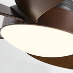 Geometric Ceiling Fan Light with DC Motor and LED Source