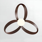 Geometric Ceiling Fan Light with DC Motor and LED Source