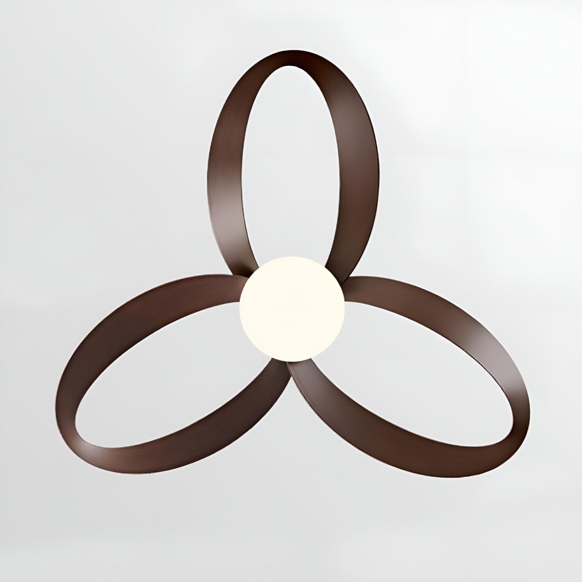 Geometric Ceiling Fan Light with DC Motor and LED Source