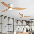 Wood Grain Ceiling Fan Light with LED and Remote Control