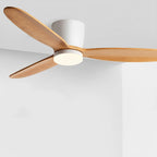 Wood Grain Ceiling Fan Light with LED and Remote Control