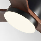 Wood Grain Ceiling Fan Light with LED and Remote Control