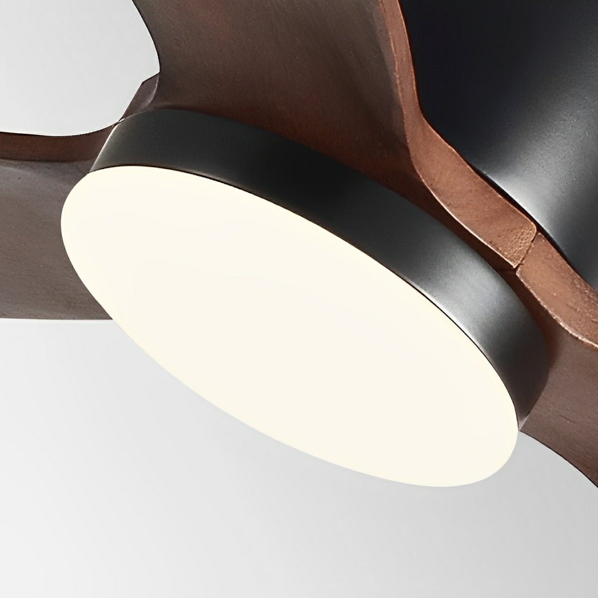 Wood Grain Ceiling Fan Light with LED and Remote Control