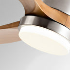 Wood Blade Ceiling Fan Light with DC Motor and Remote