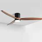 Wood Blade Ceiling Fan Light with DC Motor and Remote