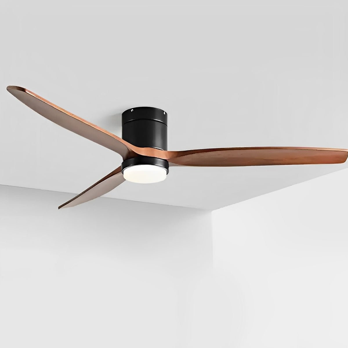 Wood Blade Ceiling Fan Light with DC Motor and Remote