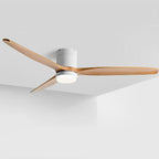 Wood Blade Ceiling Fan Light with DC Motor and Remote