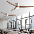 Wood Blade Ceiling Fan Light with DC Motor and Remote