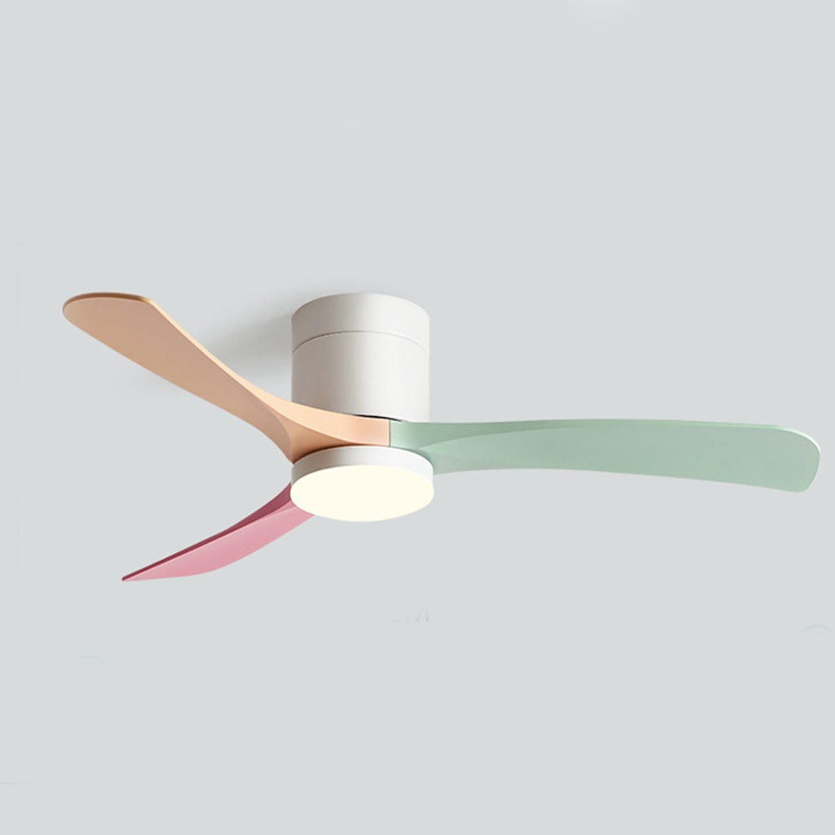 LED Ceiling Fan Light with Six Speeds and Remote Control