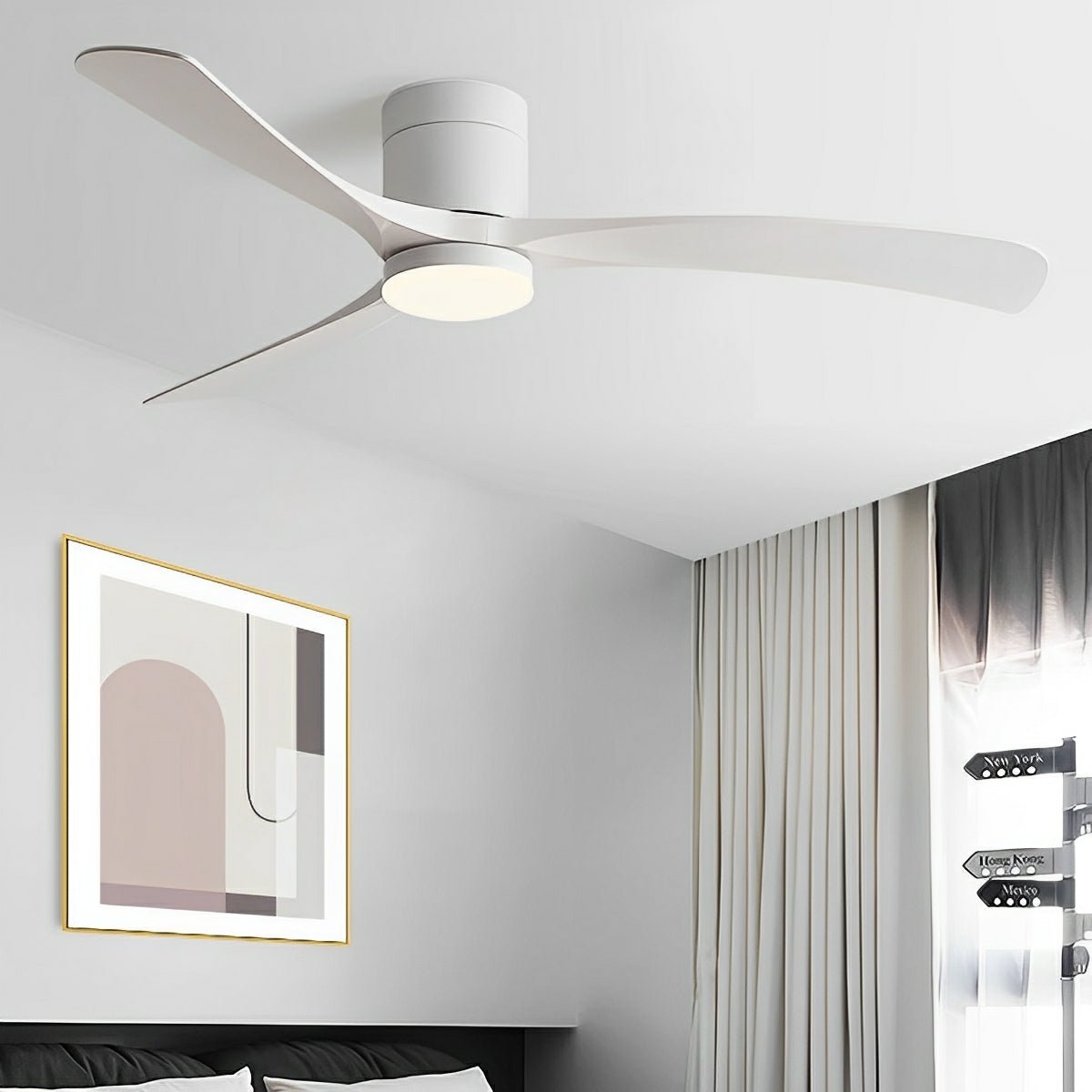 LED Ceiling Fan Light with Six Speeds and Remote Control