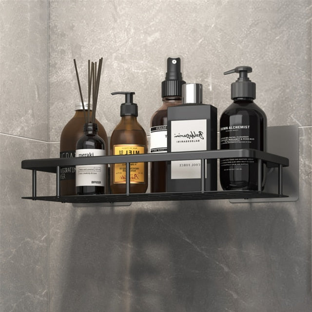 Metal Suction Cup Bathroom Shelves Without Tool Installation