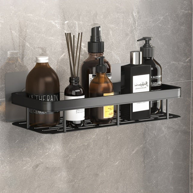 Metal Suction Cup Bathroom Shelves Without Tool Installation