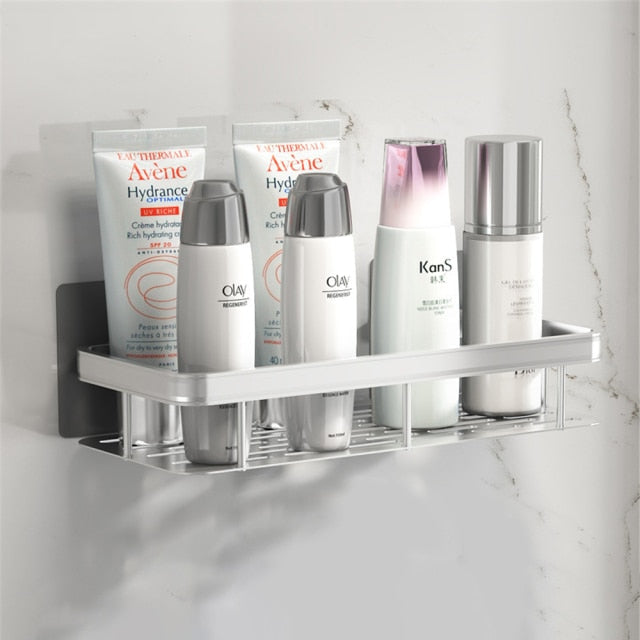 Metal Suction Cup Bathroom Shelves Without Tool Installation