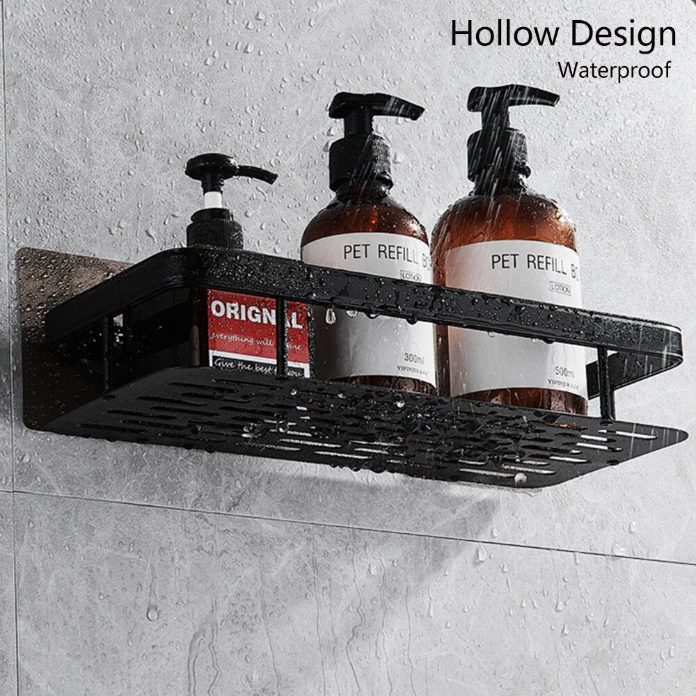 Metal Suction Cup Bathroom Shelves Without Tool Installation