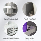 Metal Suction Cup Bathroom Shelves Without Tool Installation
