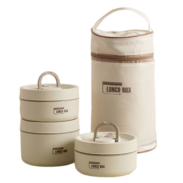 Multi Layer Insulated Lunchbox with Carry Bag Set