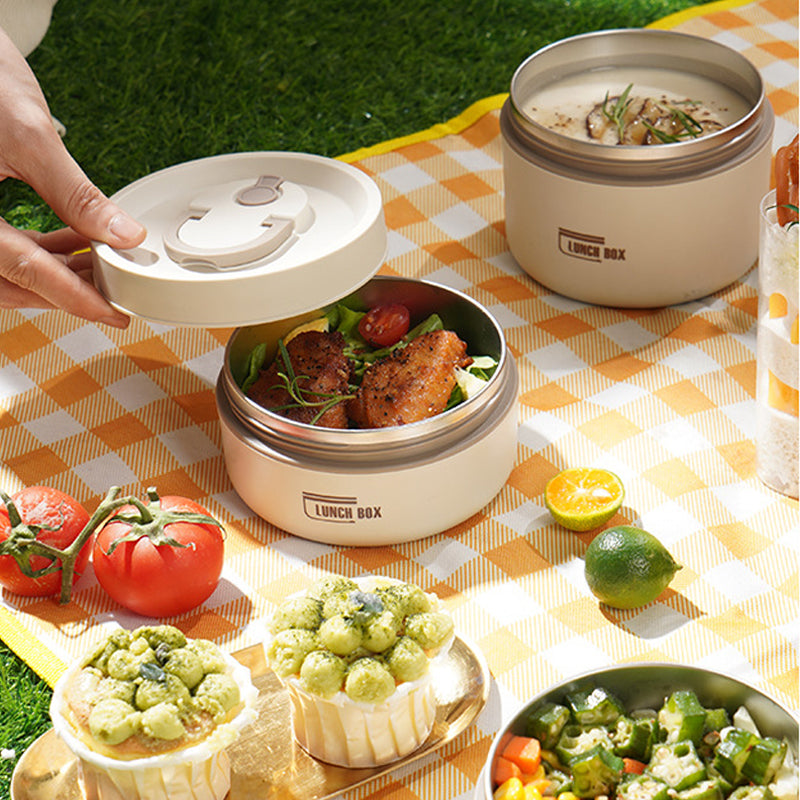 Multi Layer Insulated Lunchbox with Carry Bag Set