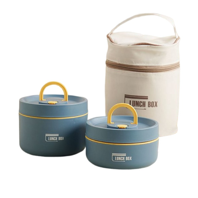 Multi Layer Insulated Lunchbox with Carry Bag Set