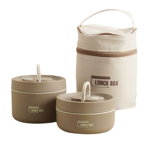 Multi Layer Insulated Lunchbox with Carry Bag Set