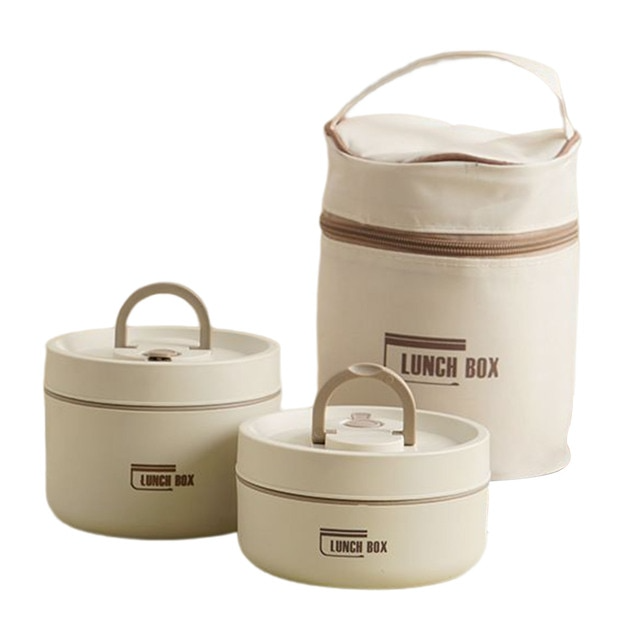 Multi Layer Insulated Lunchbox with Carry Bag Set